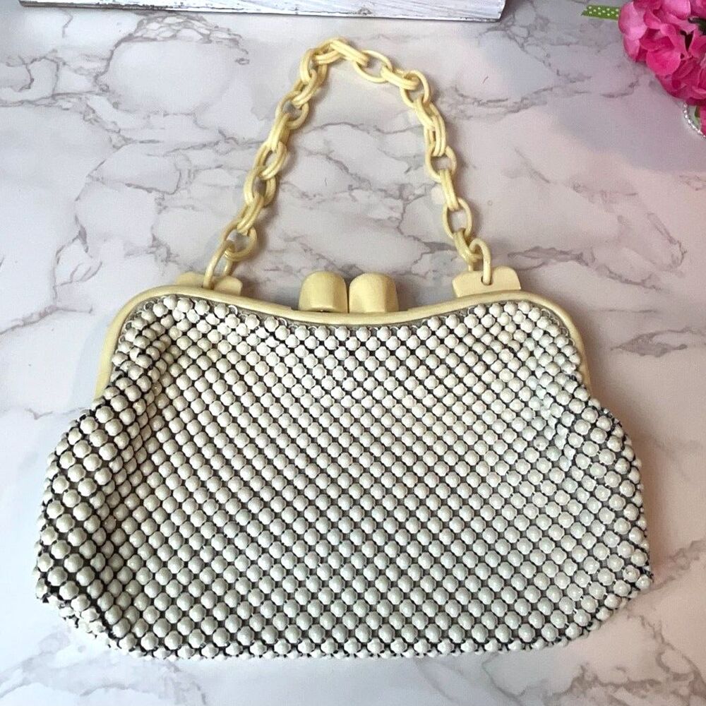 Whiting and Davis Alumesh and Bakelite handbag purse vintage